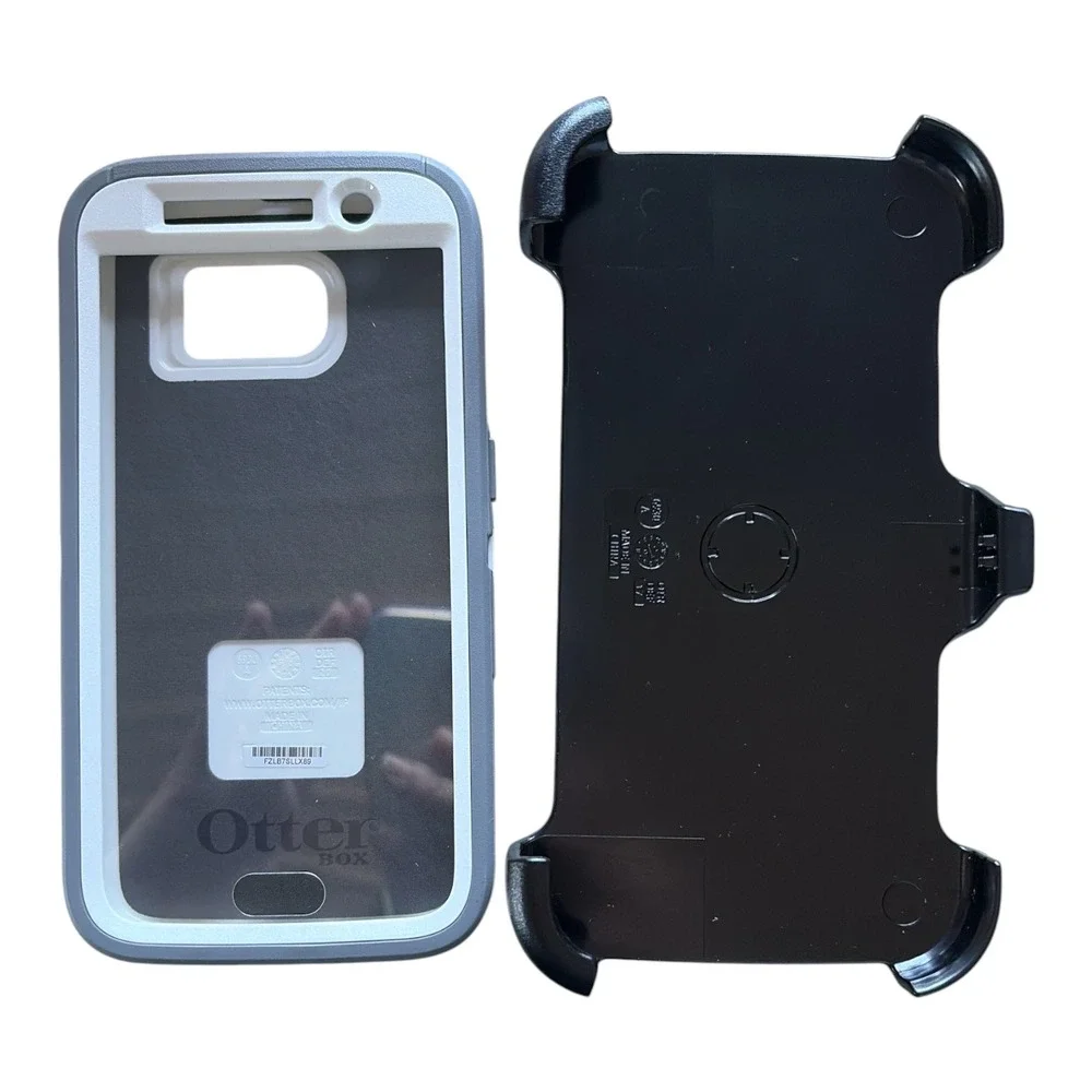 OtterBox‎ Defender Series Case Samsung Galaxy S6 Rugged Gray White with Holster